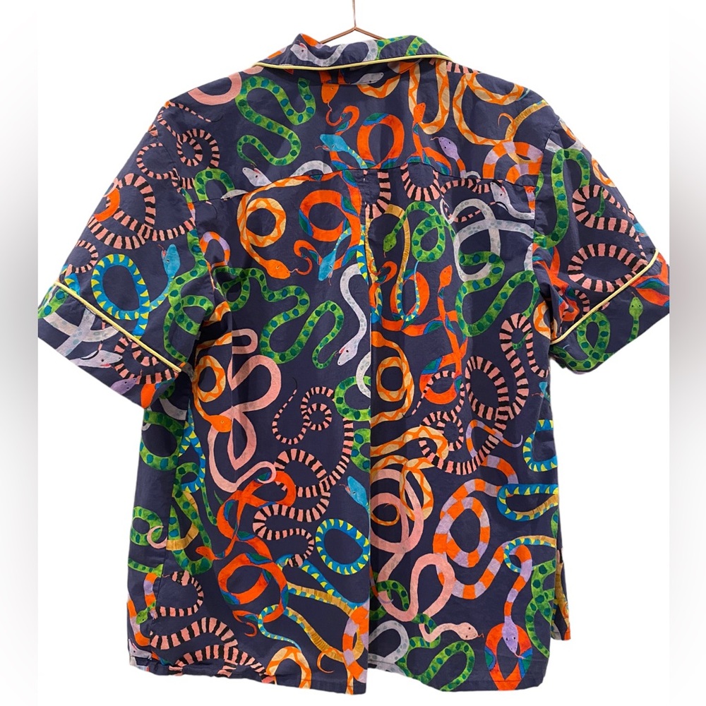 RACHEL ANTONOFF Snake Print Pajama Top XL - Picture 5 of 6